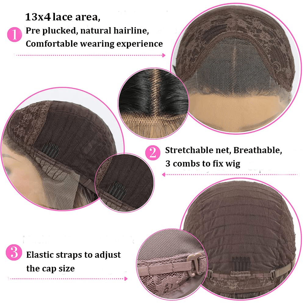 13*4 Synthetic Lace Front Straight Wig WLF4018