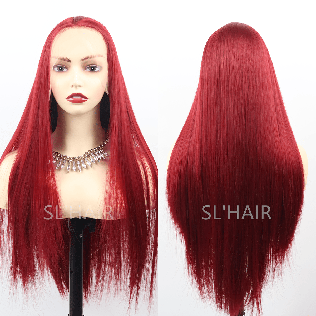 99J Color 13*4 Synthetic Lace Front Straight Wig WLF4009