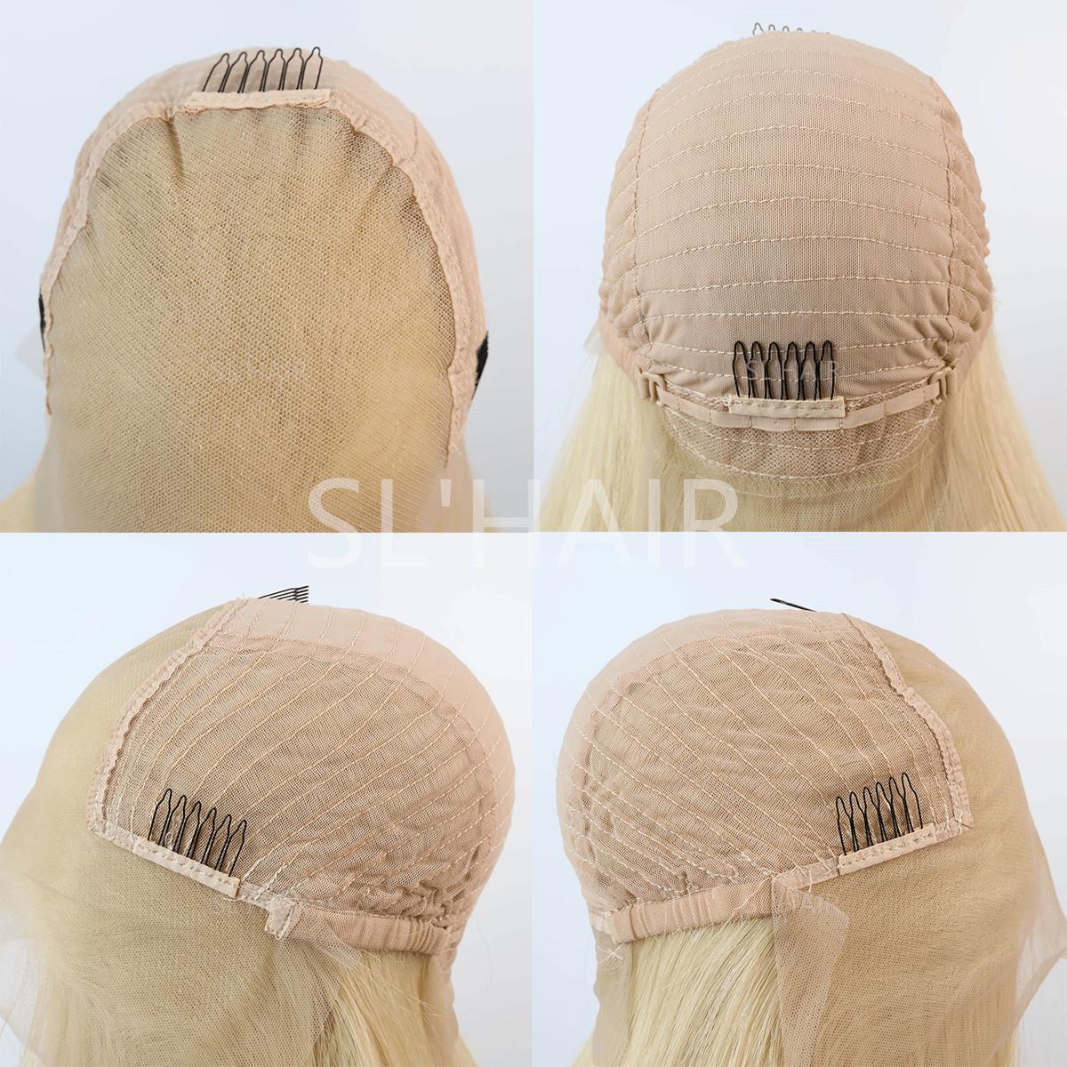 613# Blonde13*6 Kanekalon Synthetic Lace Front Straight Wig YLFJ6010