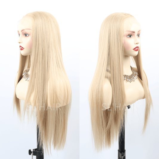 SL'HAIR Mix Blonde Color 13*4 Synthetic Lace Front Straight Wig DLF013