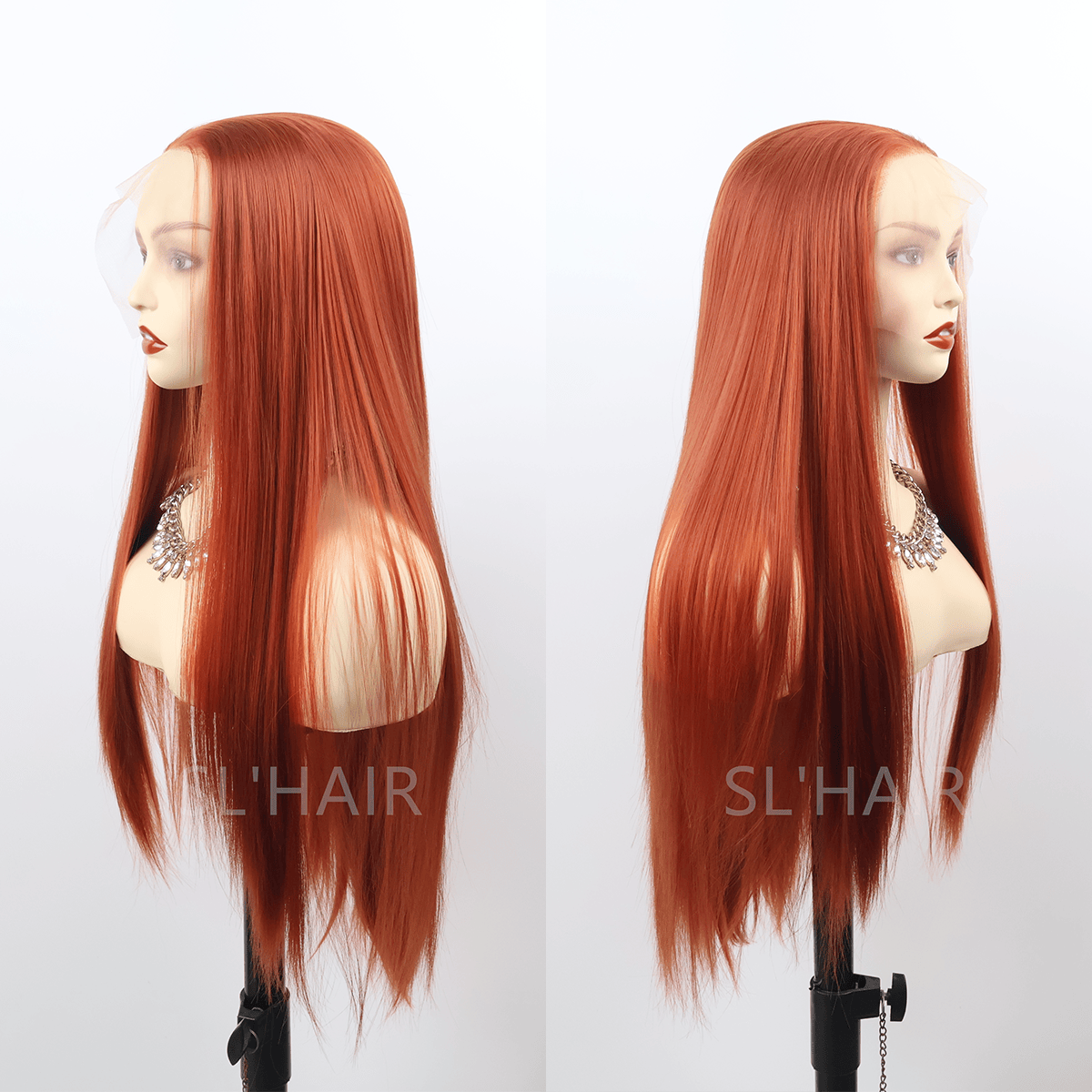Ginger Color 13*4 Synthetic Lace Front Straight Wig WLF4015