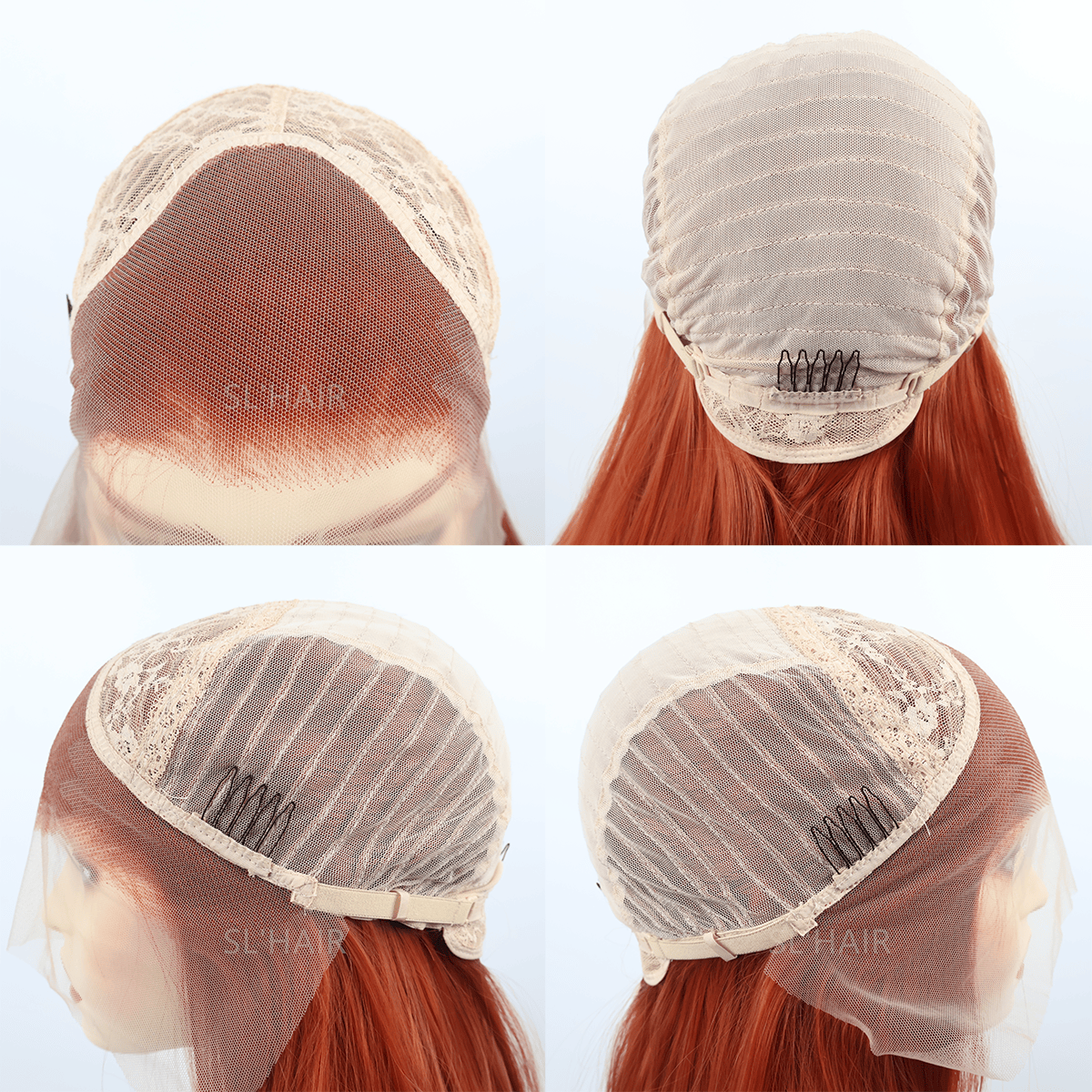 Ginger Color 13*4 Synthetic Lace Front Straight Wig WLF4015