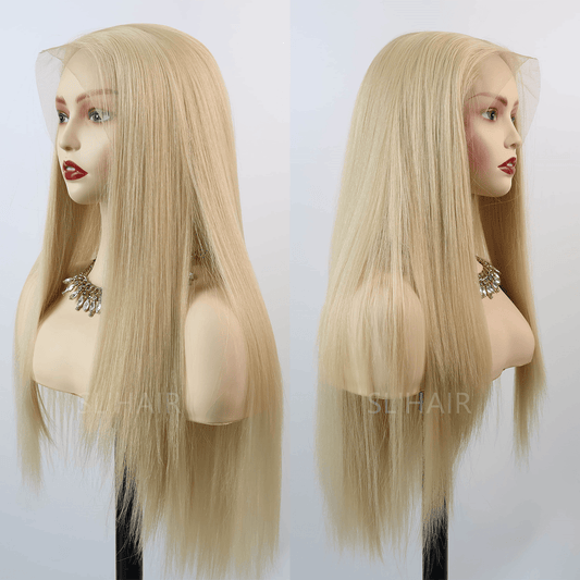 613# Blonde13*6 Kanekalon Synthetic Lace Front Straight Wig YLFJ6010