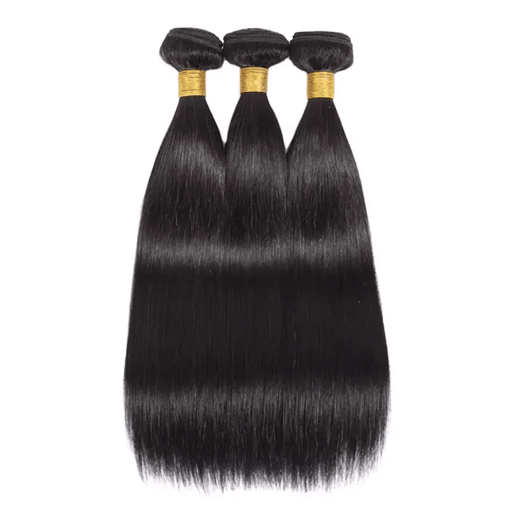 SL'HAIR 13*4 Invisible Real HD Lace Closure with 3 Bundles 100% Human Hair Straight