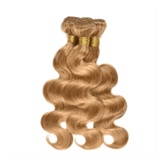 SL'HAIR 3Pcs 27# Blonde Color Wave Bundles 100% Human Remy Hair