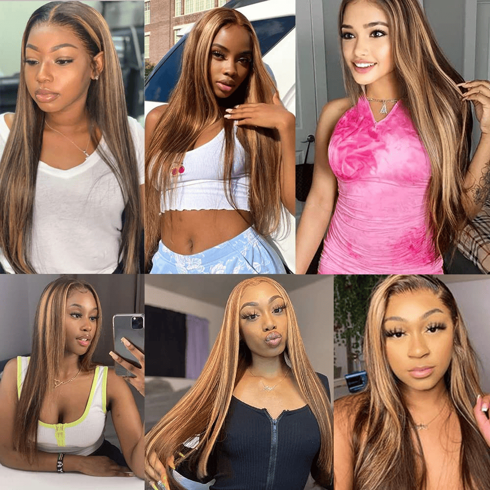SL'HAIR 1PC 4P-27 Highlight Bundles 100% Human Hair With Diffierent Texture