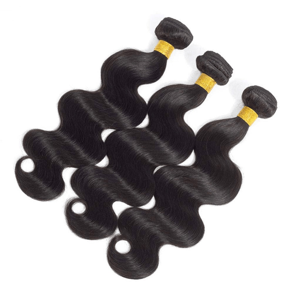 SL'HAIR 5x5 Invisible Real HD Lace Closure with 3 Bundles 100% Human Hair Body Wave