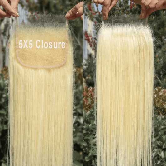 SL'HAIR 613 Blonde Lace Closure And Frontal Real HD Lace