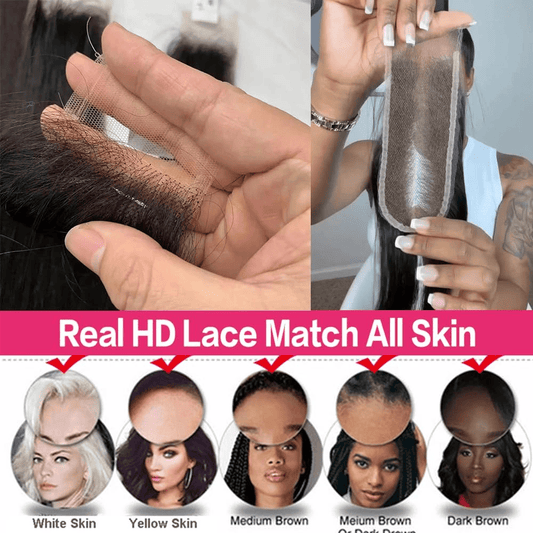SL'HAIR Lace Closure Only, 2x6 Real Invisible HD Lace Closure Only