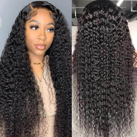 SL'HAIR 1B# Black Color Real HD 5*5&6*6 Lace Closure Wig Water Wave Pre Plucked