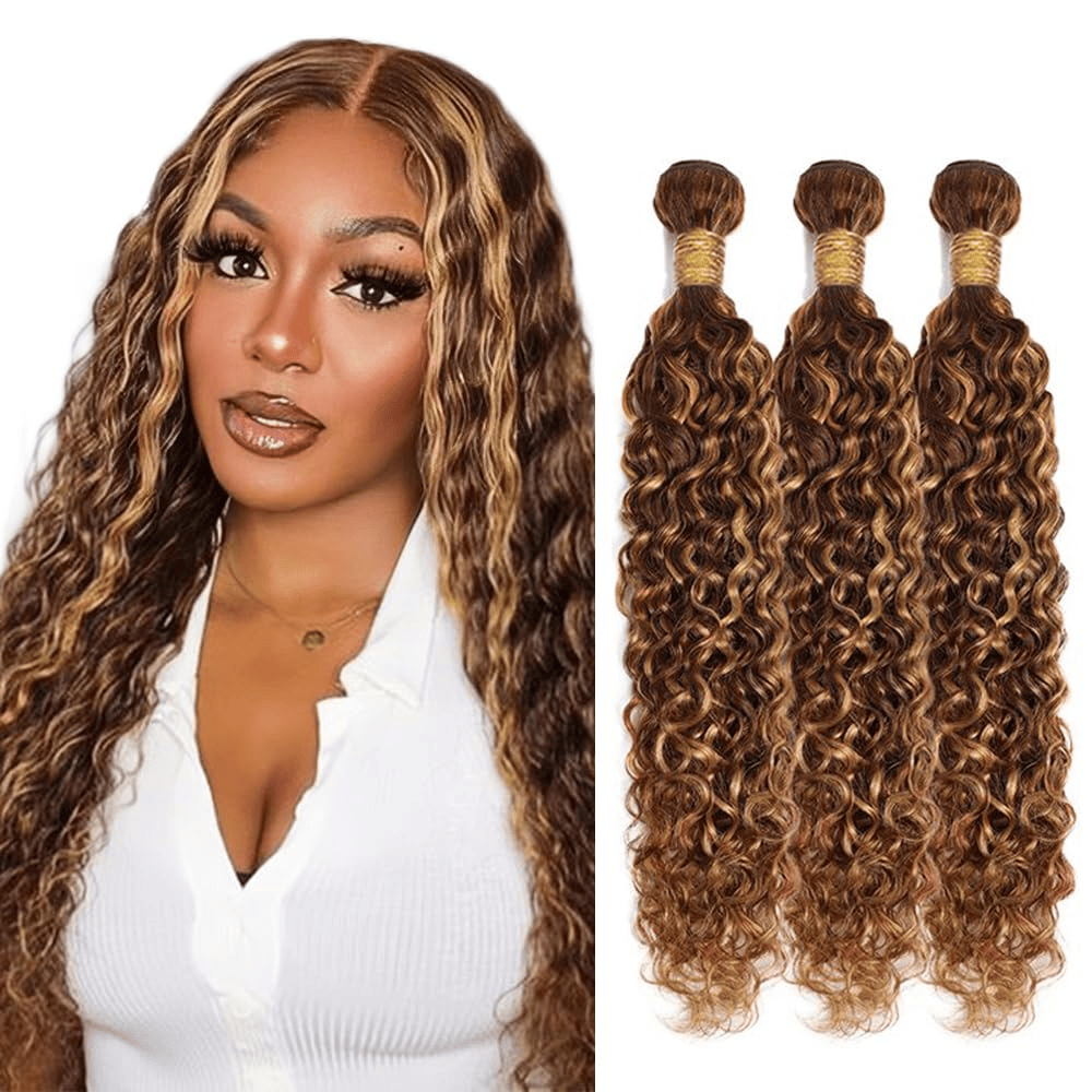 SL'HAIR 1PC 4P-27 Highlight Bundles 100% Human Hair With Diffierent Texture