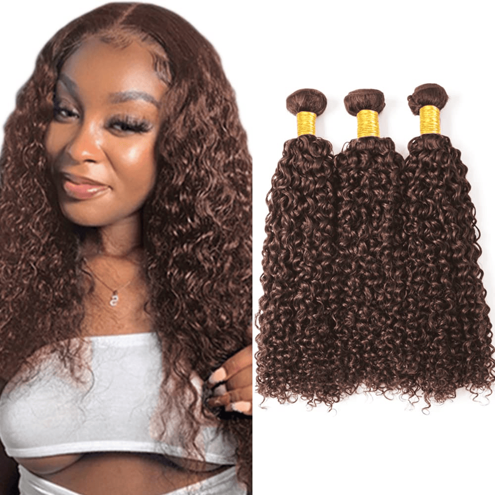 SL'HAIR 1PC 4# Color Bundles 100% Human Hair With Diffierent Texture