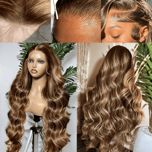 SL'HAIR Highlight Color Real HD Lace 13*4/13*6 Frontal Wig Body Wave Pre Plucked
