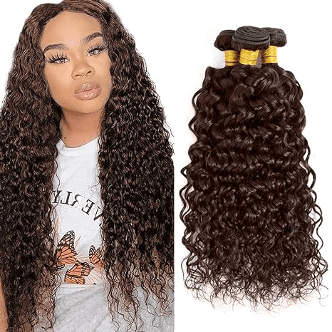 SL'HAIR 3Pcs 4# Brown Color Wave Bundles 100% Human Remy Hair