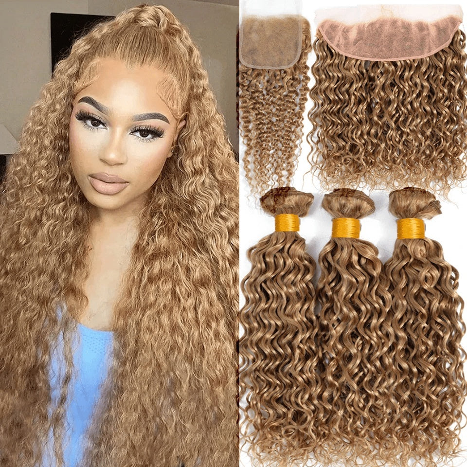 SL'HAIR 1PC 27# Blonde Bundles 100% Human Hair With Diffierent Texture