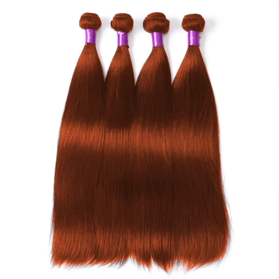 SL'HAIR 1PC 350# Ginger Bundles 100% Human Hair With Diffierent Texture