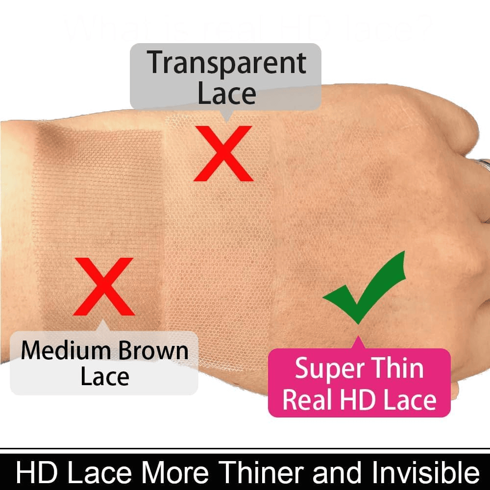 SL'HAIR Lace Closure Only, 4*4 5*5 Real Invisible HD Lace Closure Only