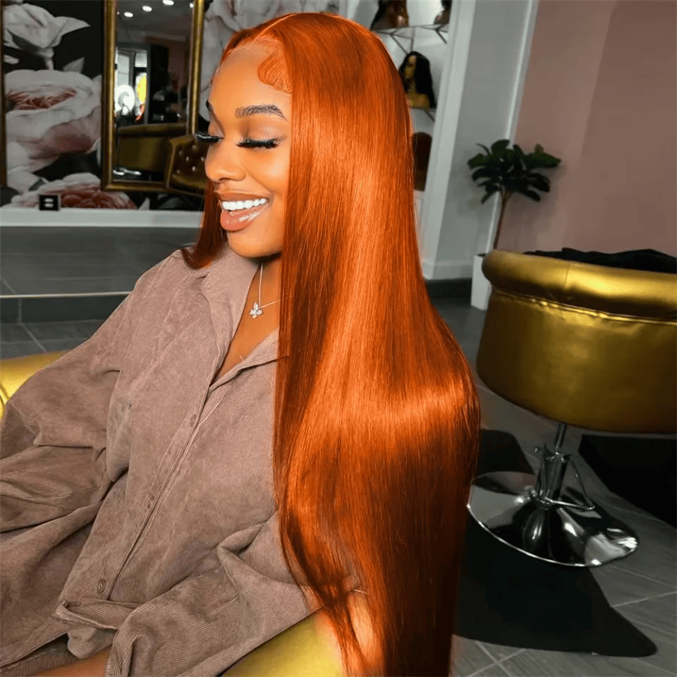 SL'HAIR 1PC 350# Ginger Bundles 100% Human Hair With Diffierent Texture