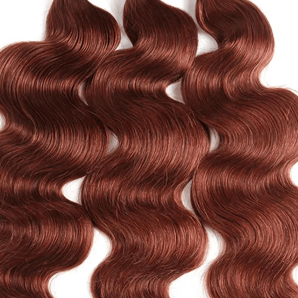 3Pcs 33# Brown Color Body Wave Bundles 100% Human Hair Brazilian Hair