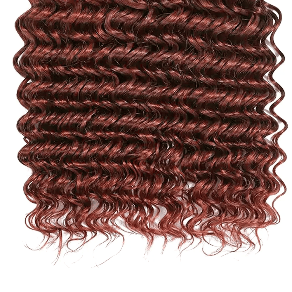 3Pcs 33# Brown Color Deep Wave Bundles 100% Human Hair Brazilian Hair