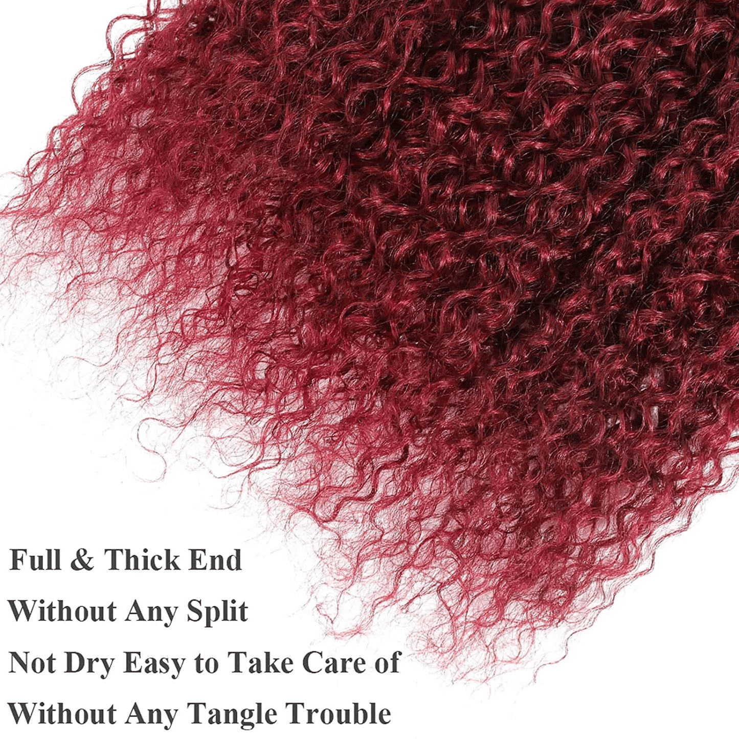 SL'HAIR 3Pcs 99J Color Curly Bundles 100% Human Remy Hair