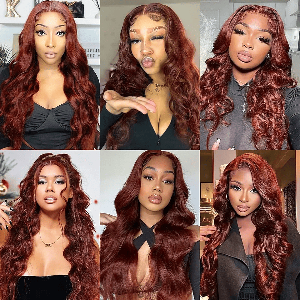 3Pcs 33# Brown Color Body Wave Bundles 100% Human Hair Brazilian Hair