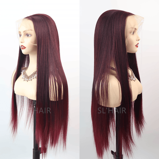 13*6 KanekalonSynthetic  Lace Front Straight Wig YLFJ6012