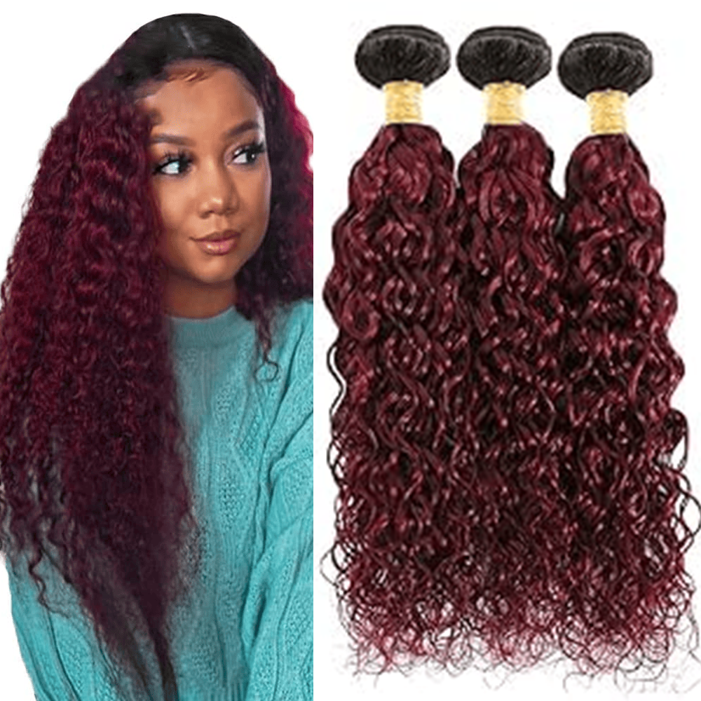 SL'HAIR 1PC 1BT 99J Bundles 100% Human Hair With Diffierent Texture