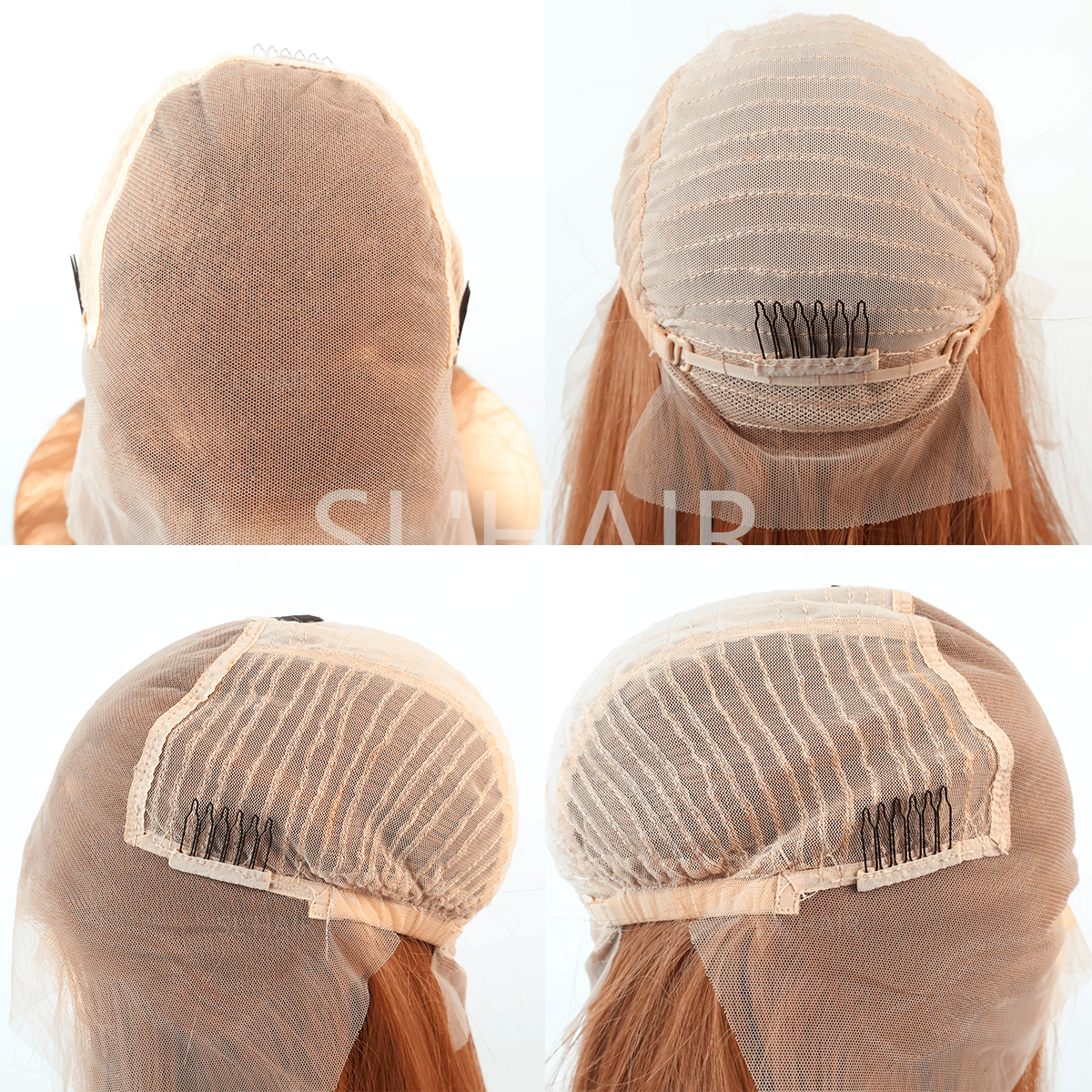 Middle Ginger13*6 Kanekalon Synthetic  Lace Front Straight Wig YLFJ6008