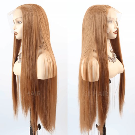 Ginger 13*6 Kanekalon Synthetic  Lace Front Straight Wig YLFJ6003