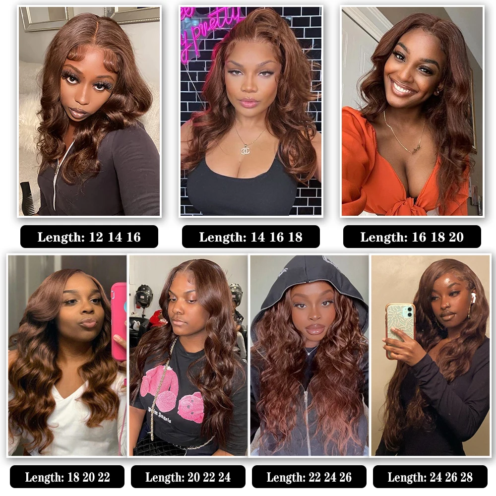 SL'HAIR 3Pcs 4# Brown Color Wave Bundles 100% Human Remy Hair