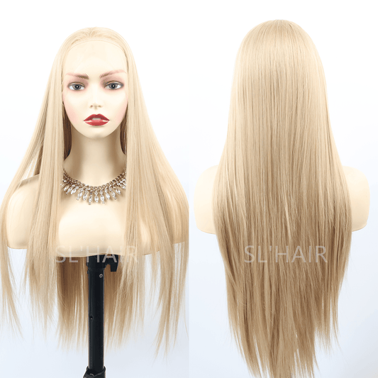 Mix Blonde Color 13*4 Synthetic  Lace Front Straight Wig WLF4013