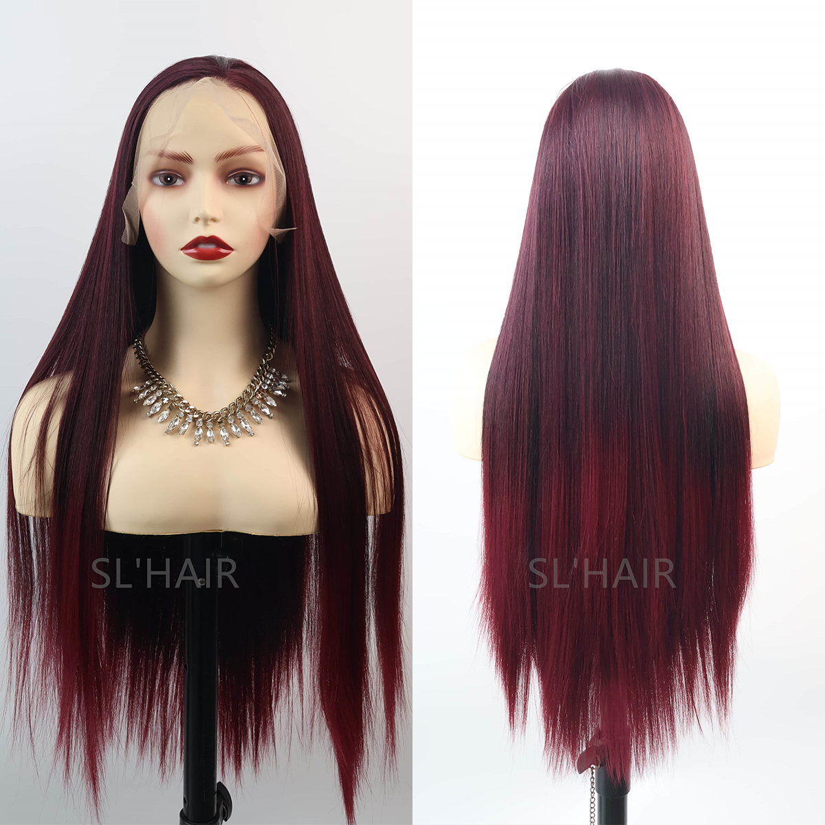 13*6 KanekalonSynthetic  Lace Front Straight Wig YLFJ6012