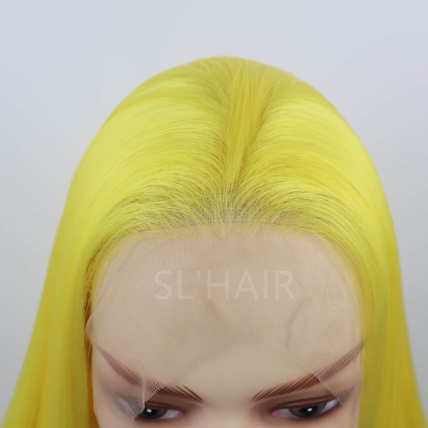 SL'HAIR Yellow Color 13*4 Synthetic  Lace Front Straight Wig DLF001