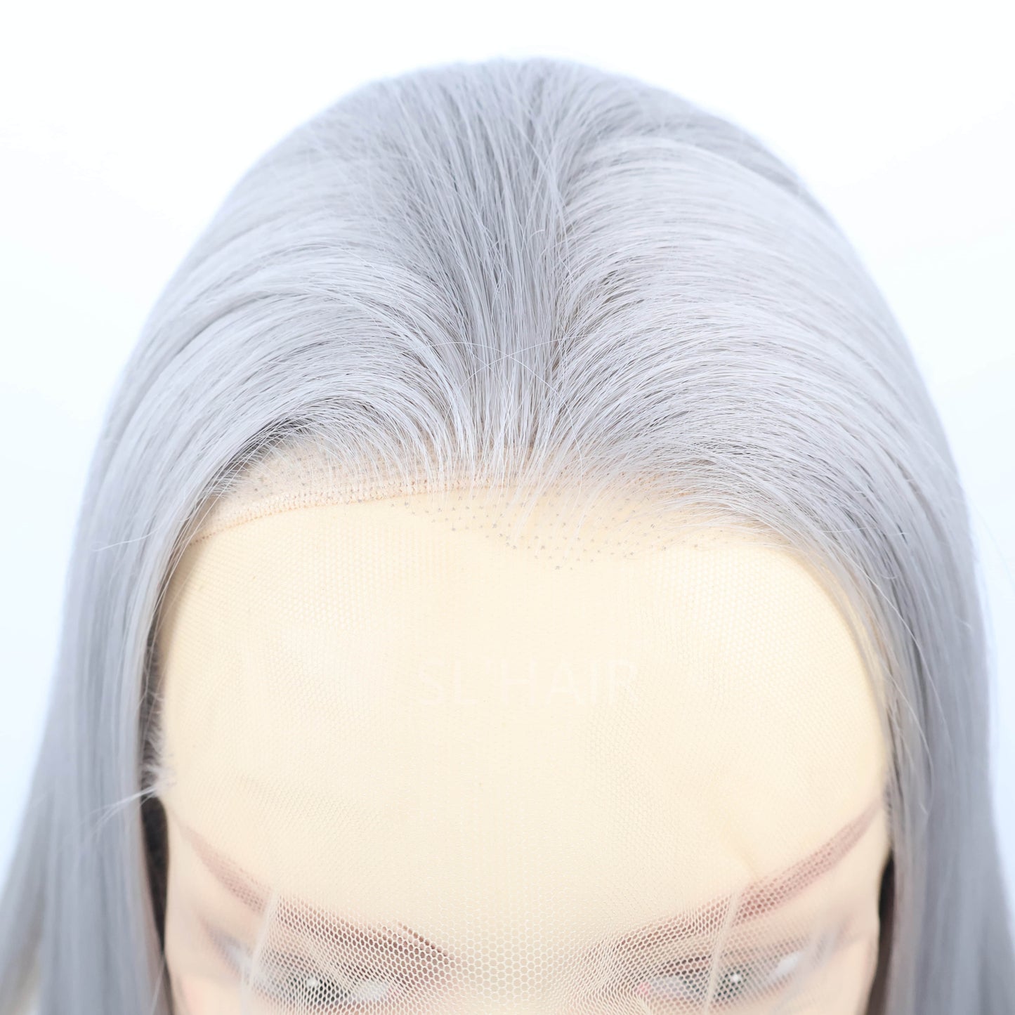 SL'HAIR Grey Color 13*4 Synthetic  Lace Front Straight Wig DLF008