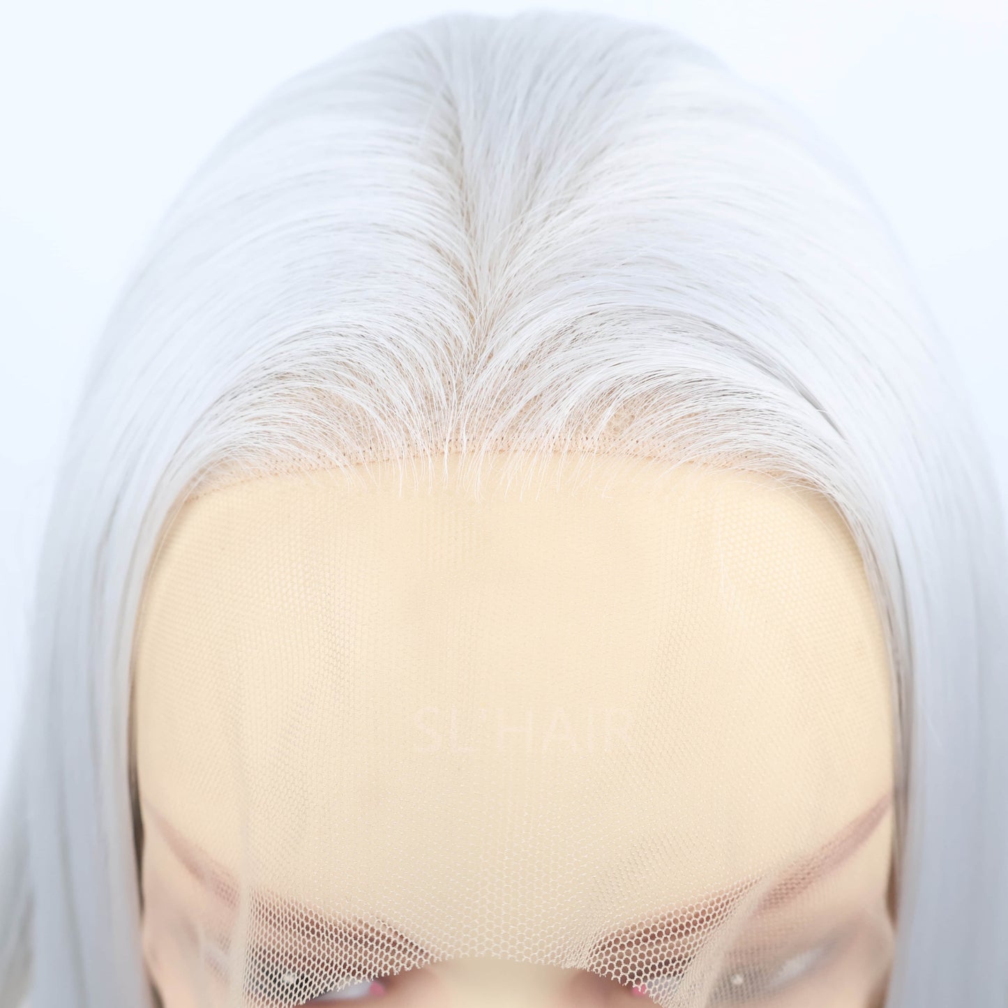 SL'HAIR Sliver Grey Color 13*4 Synthetic  Lace Front Straight Wig DLF020