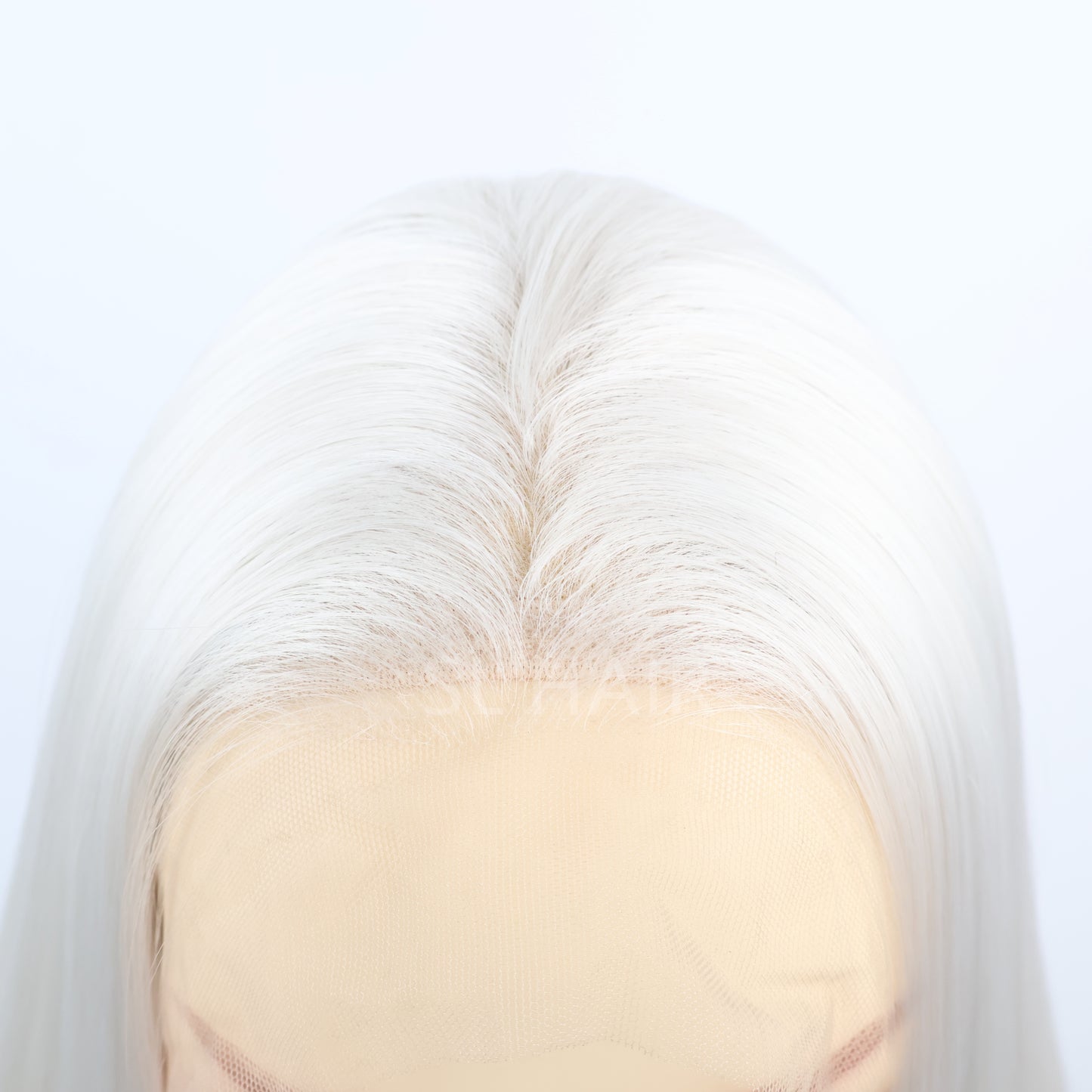 SL'HAIR Grey White Color 13*4 Synthetic  Lace Front Straight Wig DLF025