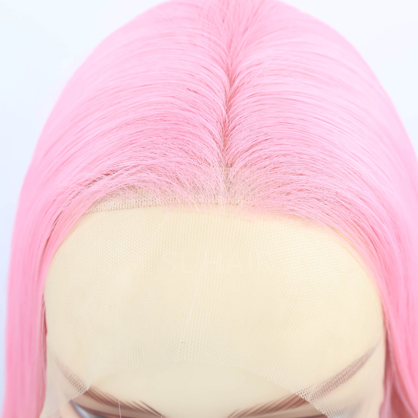SL'HAIR Light Pink Color 13*4 Synthetic  Lace Front Straight Wig DLF027