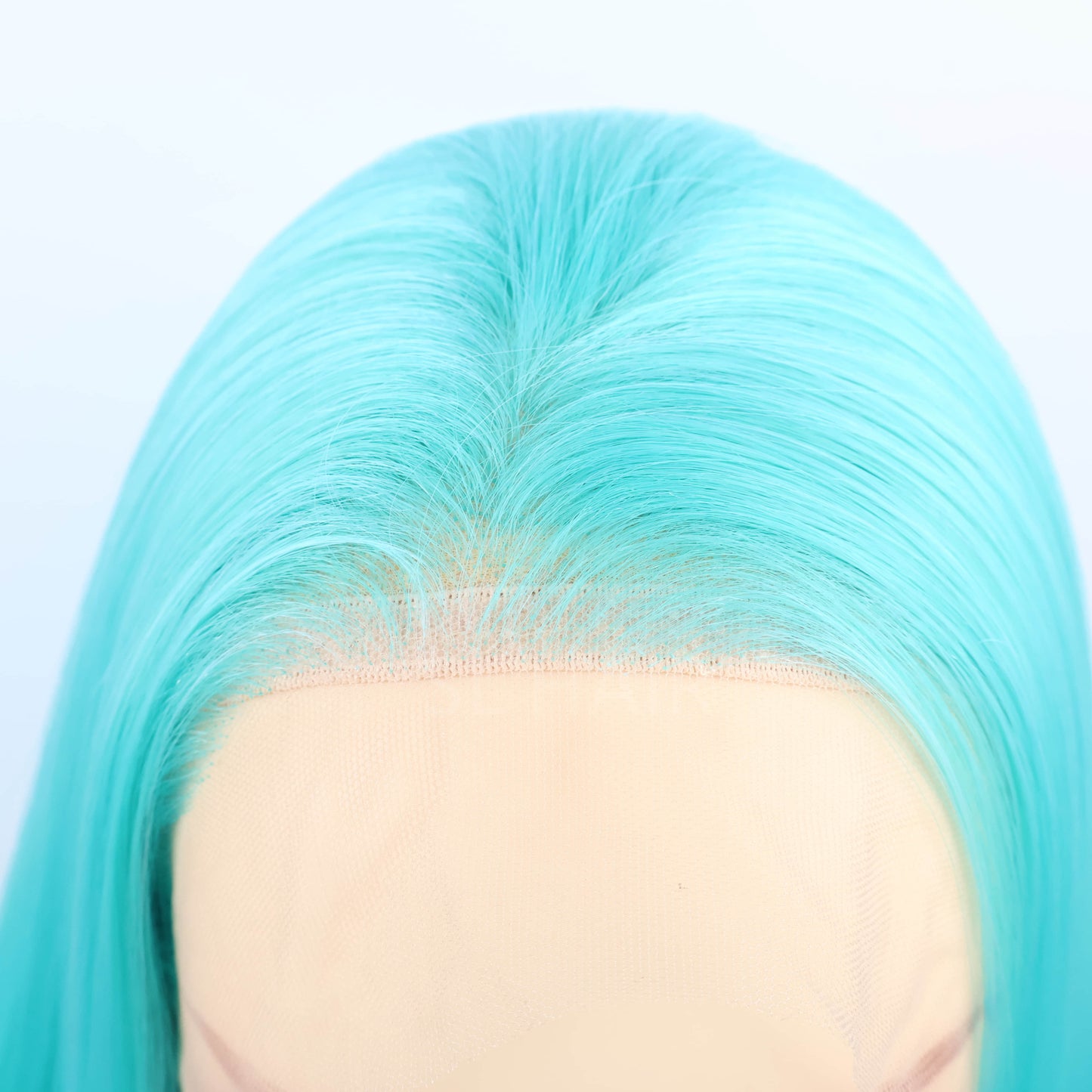 SL'HAIR Fluorescent Blue Color 13*4 Synthetic  Lace Front Straight Wig DLF030