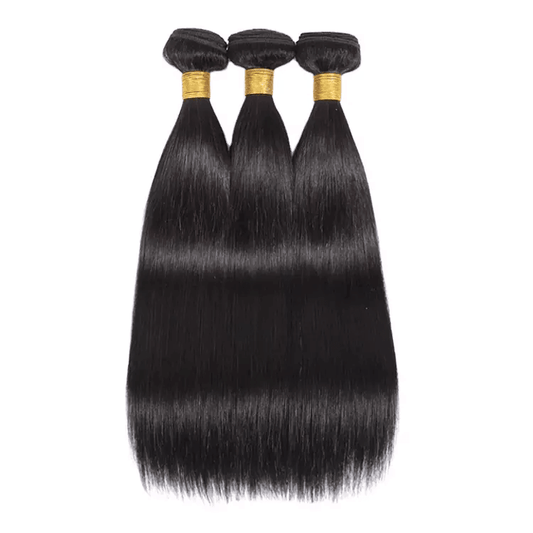SL'HAIR 13*4 Invisible Real HD Lace Closure with 3 Bundles 100% Human Hair Straight
