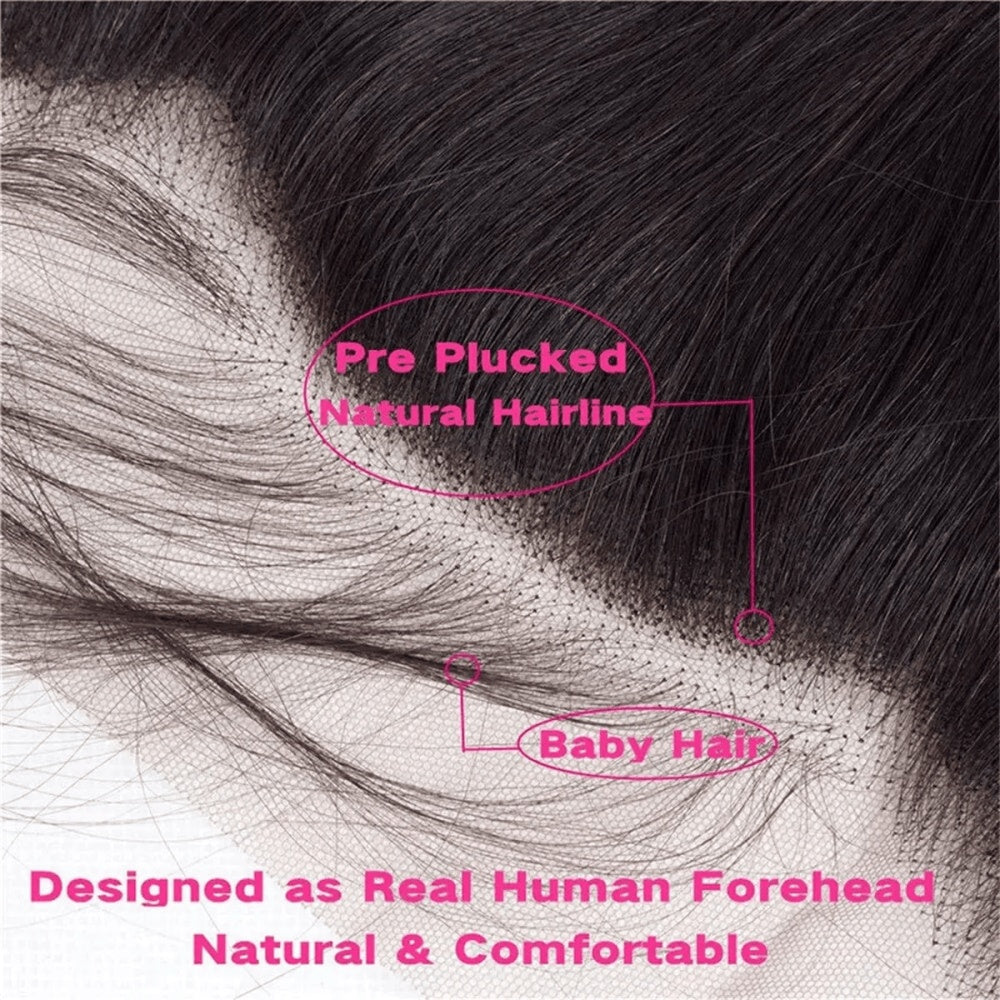 SL'HAIR 13*4 Invisible Real HD Lace Closure with 3 Bundles 100% Human Hair Body Wave