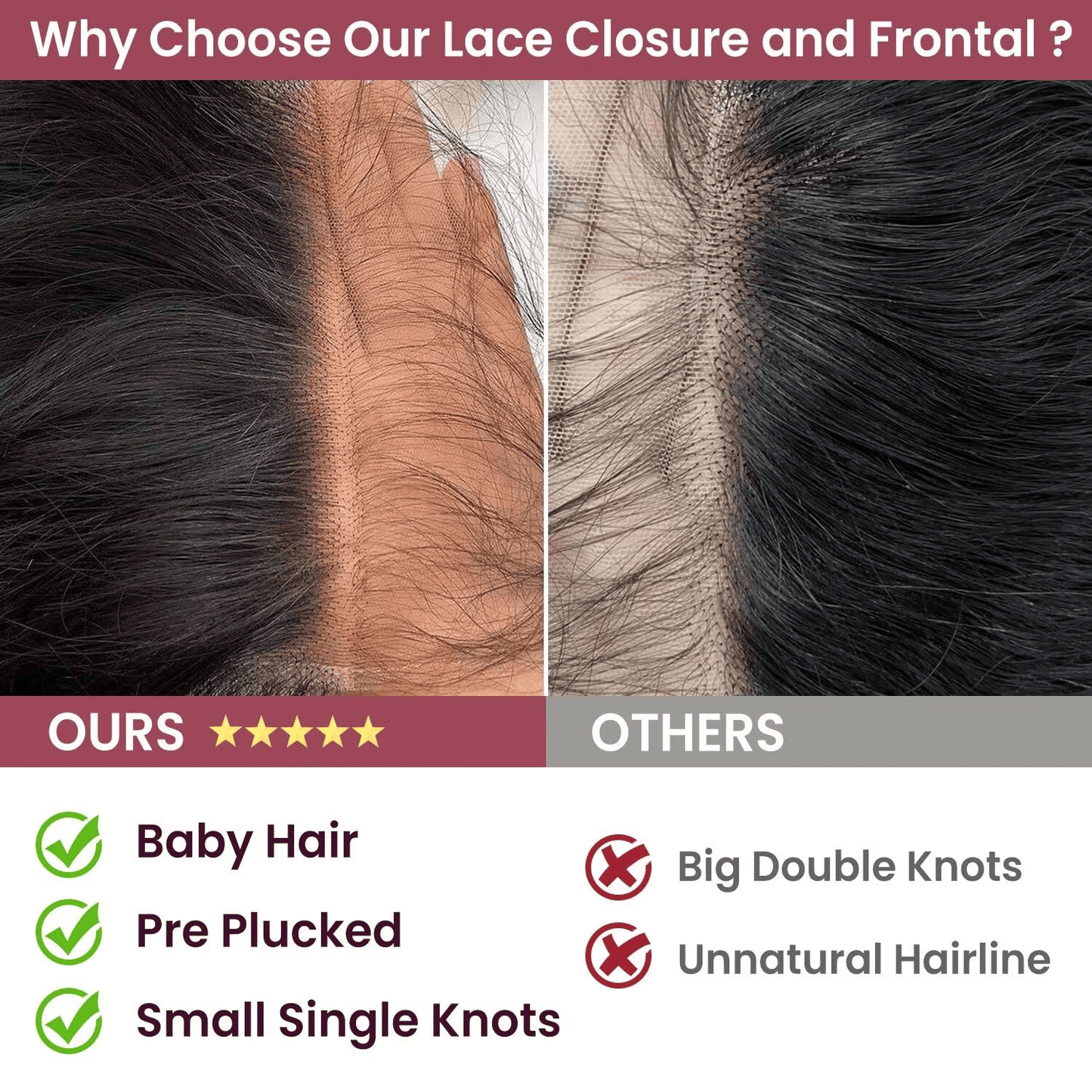 SL'HAIR 13*4 Lace Fronta Only, Real Invisible HD