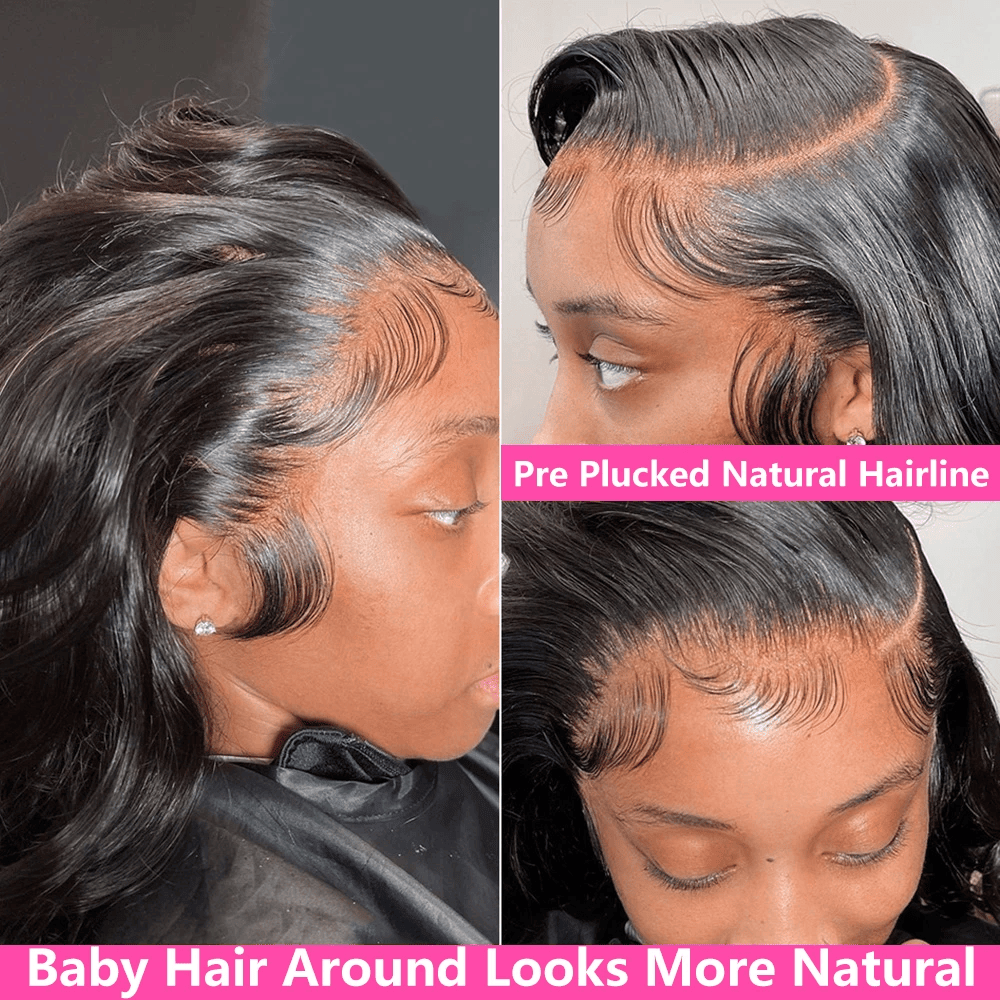 SL'HAIR 1B# Color Real HD Lace 13*4/13*6 Frontal Wig Body Wave Pre Plucked