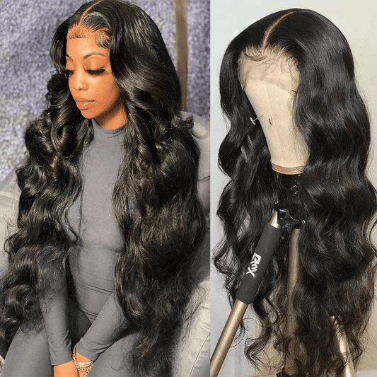 SL'HAIR 1B# Color Real HD Lace 13*4/13*6 Frontal Wig Body Wave Pre Plucked