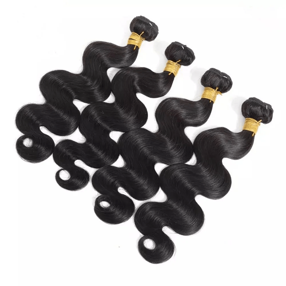 SL'HAIR 3Pcs 1B Color Wave Bundles 100% Human Remy Hair