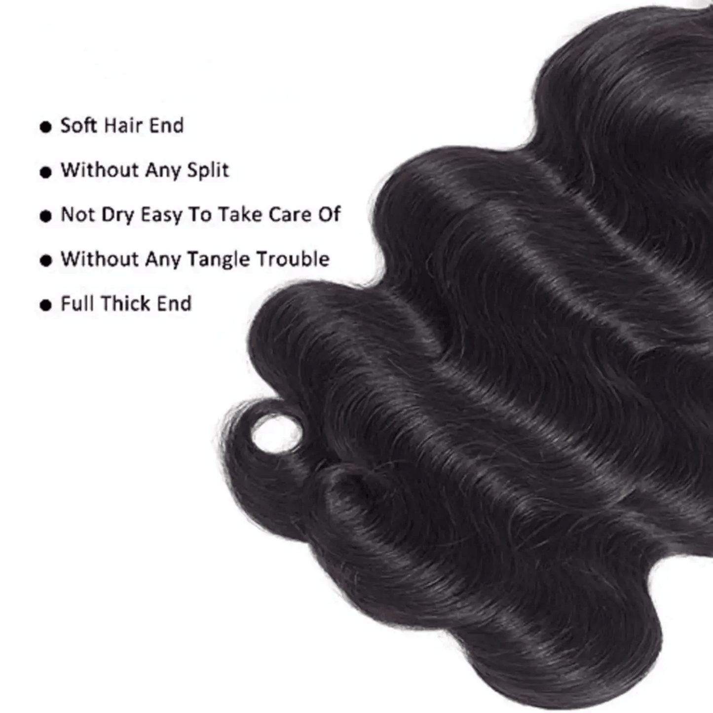 SL'HAIR 3Pcs 1B Color Wave Bundles 100% Human Remy Hair