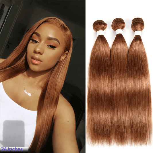 SL'HAIR 3Pcs 30# Color Straight Bundles 100% Human Remy Hair