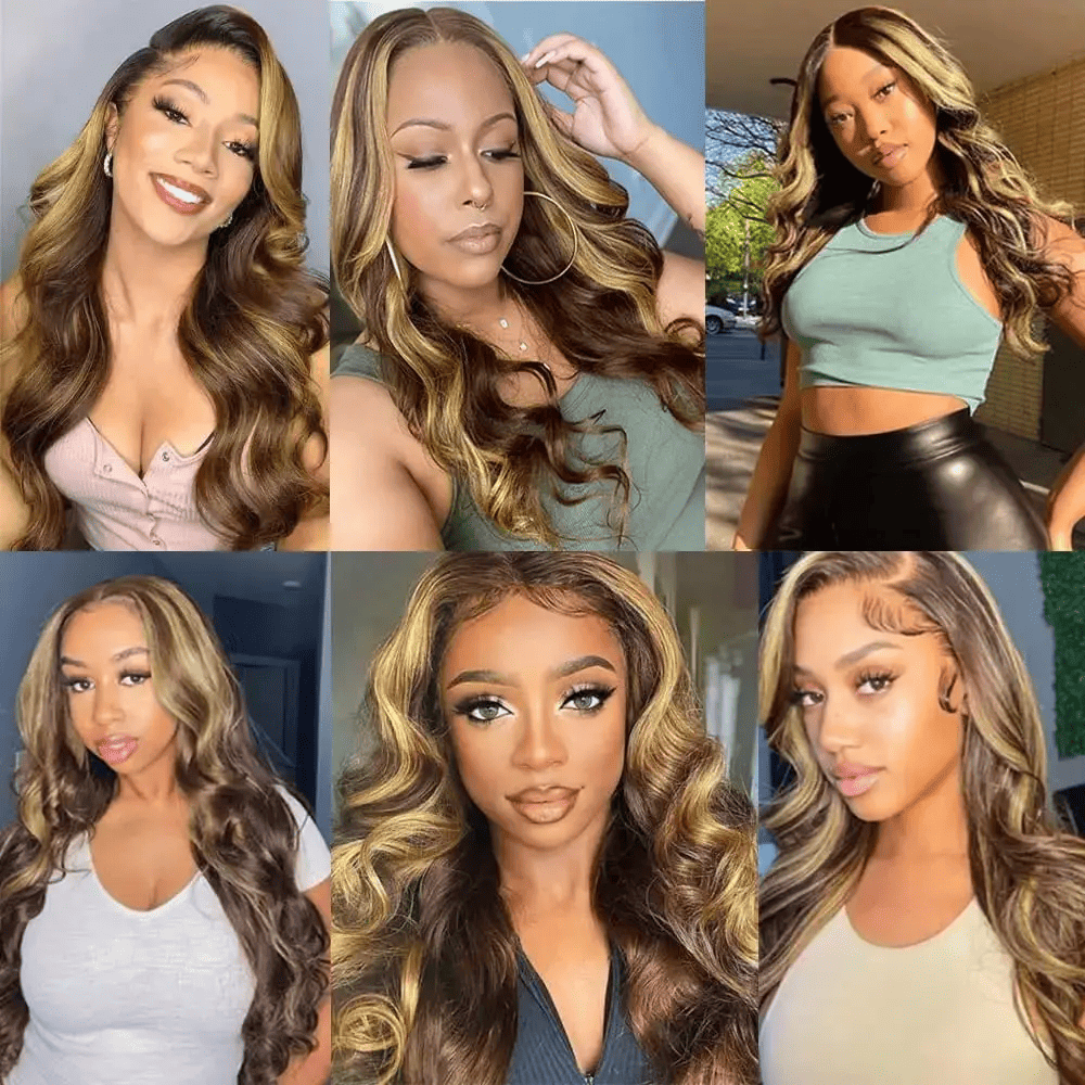 SL'HAIR 3Pcs 4-27 Highlignt Color Wave Bundles 100% Human Remy Hair