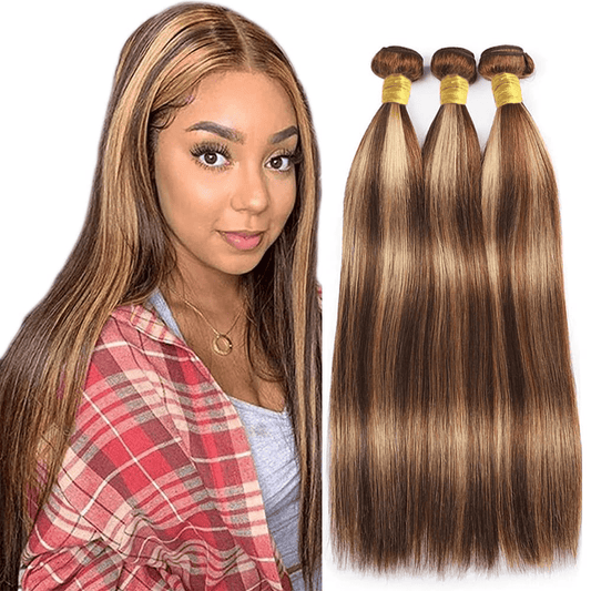 SL'HAIR 1PC 4P-27 Highlight Bundles 100% Human Hair With Diffierent Texture