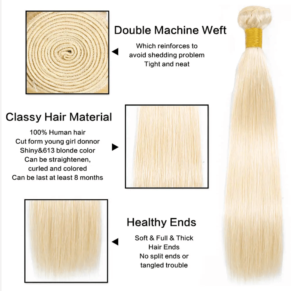SL'HAIR 3pcs 613# Bundles 100% Human Hair